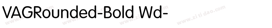 VAGRounded-Bold Wd字体转换